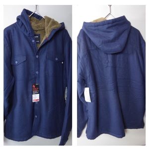 Marmot Ridgefield Sherpa Fleece Lined Hooded Shirt Jacket NWT